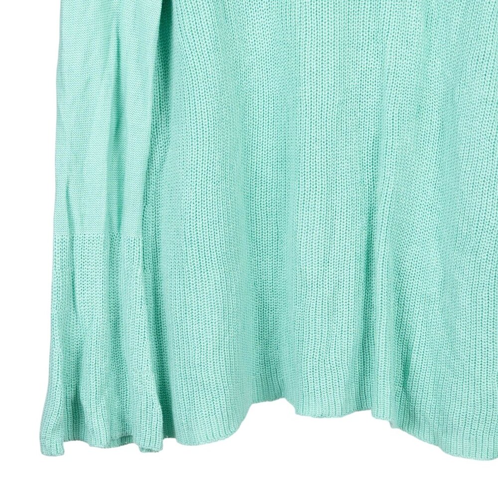 St Johns Bay Sweater Womens L NWOT Mint Green Knit Floral Embroidery Bell Sleeve - Picture 3 of 6